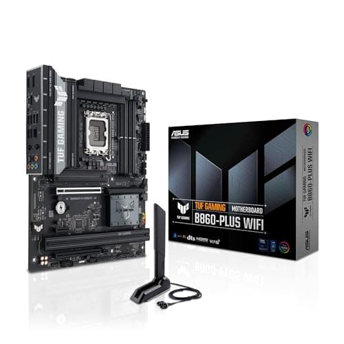 ASUS TUF Gaming B860-PLUS WiFi B860 LGA 1851 ATX Motherboard, Intel® Core™ Ultra Series 2 Ready, Advanced AI PC-Ready, 12+1+2+1 Stages, DDR5,PCIe 5.0, 3X M.2, Wi-Fi 7, 2.5Gb LAN, USB 20Gbps Type-C®