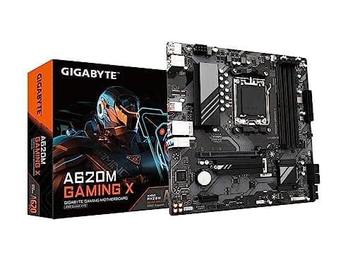 GIGABYTE A620M Gaming X AMD A620 Micro ATX Motherboard with DDR5, PCIe 4.0, USB 3.2 Gen1x2 Type-C, 5-Year Warranty (Renewed)