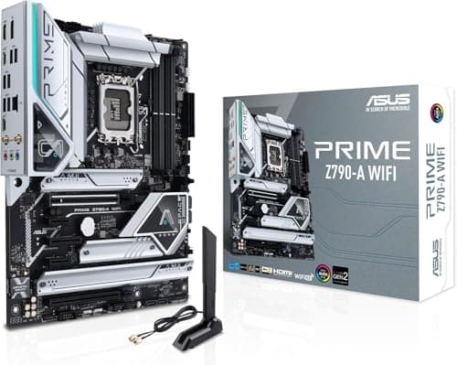 ASUS Prime Z790-A WiFi Motherboard, Intel LGA1700, DDR5 Memory Support, PCIe 5.0, WiFi 6E, 4X M.2 Slots, USB 3.2 Gen 2, Type-C, ATX Gaming & Productivity Motherboard (Renewed)